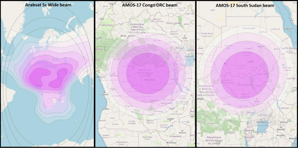 Castor Networks VSAT C-band coverage
