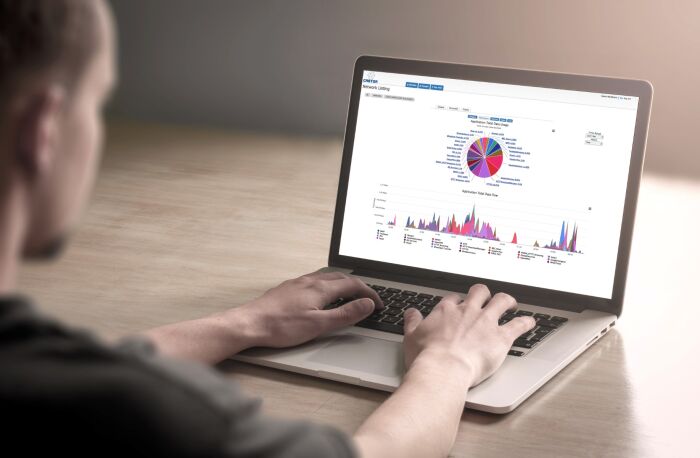 In-house developed portal showing applications using the bandwidth